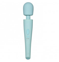 Нежно-голубой вибратор-жезл Unbound Ollie - 30 см.