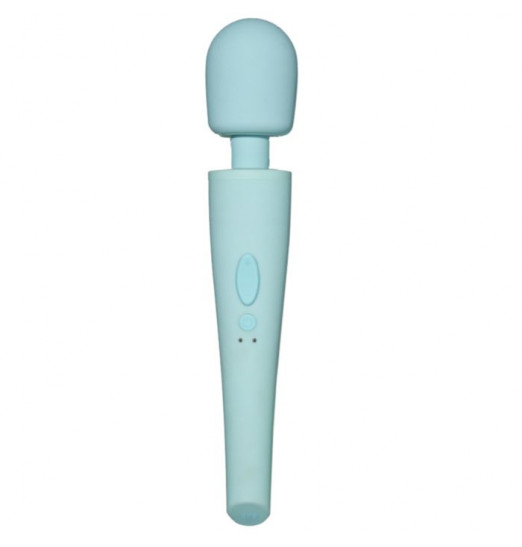 Нежно-голубой вибратор-жезл Unbound Ollie - 30 см.