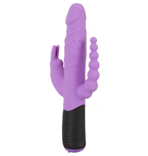 Сиреневый тройной вибратор Triple Vibrator - 22,2 см.