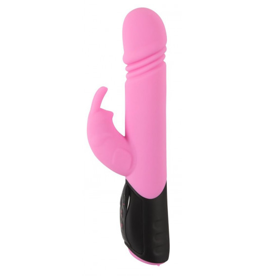 Розовый вибратор-кролик Thrusting Rabbit - 25 см. Розовый вибратор-кролик Thrusting Rabbit - 25 см.