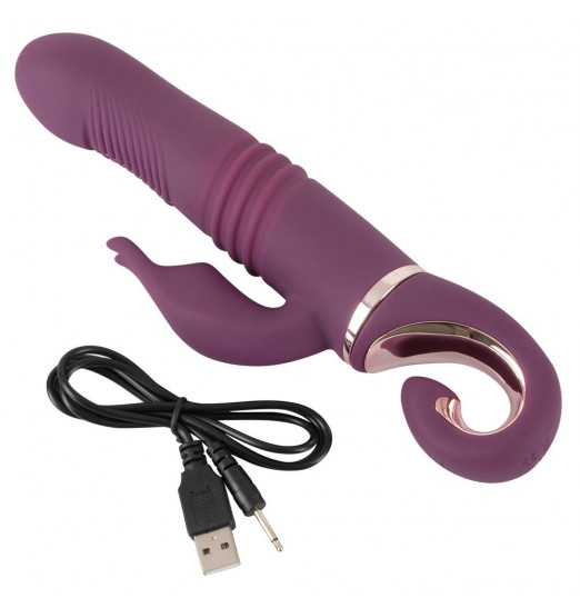 Фиолетовый вибратор-кролик Javida - 25,5 см.