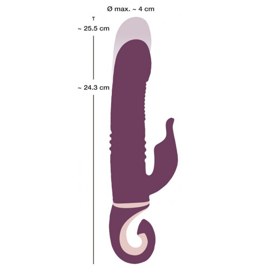 Фиолетовый вибратор-кролик Javida - 25,5 см.