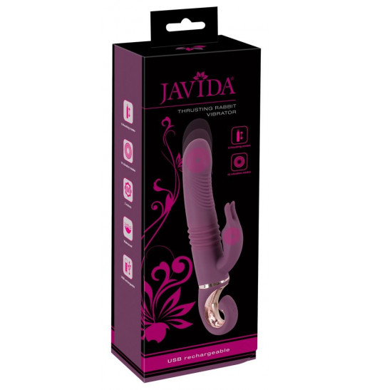 Фиолетовый вибратор-кролик Javida - 25,5 см.