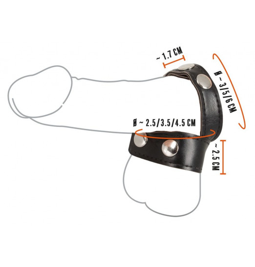 Утяжка для пениса и мошонки Cock Strap with Ball Stretcher