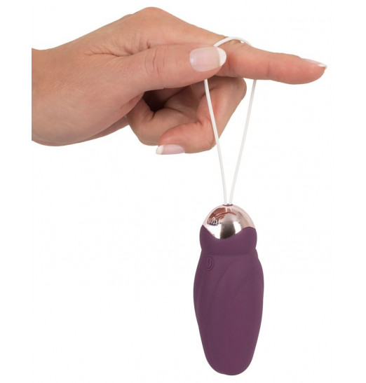 Фиолетовое виброяйцо Rotating Love Ball с пультом ДУ