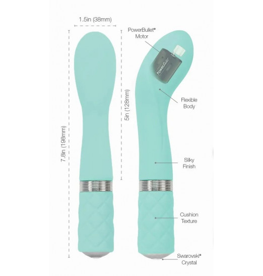 Мятный изогнутый вибратор Sassy - 20 см. Мятный изогнутый вибратор Sassy - 20 см.