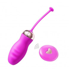 Ярко-розовое виброяйцо с пультом ДУ