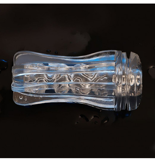 Прозрачный рельефный мастурбатор A-Loving со спиралевидным рельефом Прозрачный рельефный мастурбатор A-Loving со спиралевидным рельефом