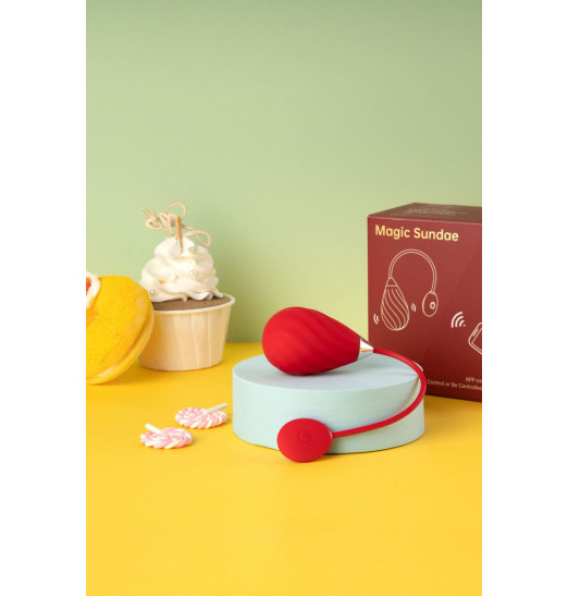 Красное виброяйцо Magic Motion Sundae