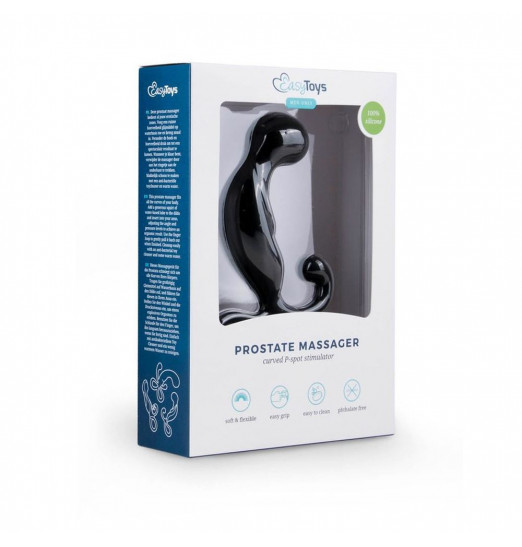 Черный стимулятор простаты Prostate Massager - 14 см. Черный стимулятор простаты Prostate Massager - 14 см.
