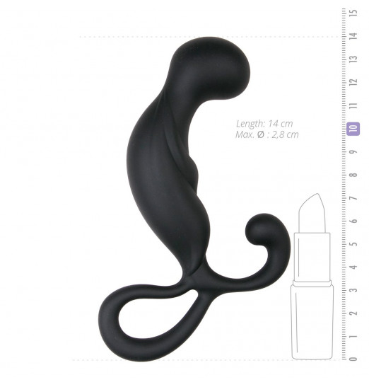 Черный стимулятор простаты Prostate Massager - 14 см. Черный стимулятор простаты Prostate Massager - 14 см.