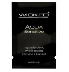 Мягкий лубрикант на водной основе WICKED AQUA Sensitive - 3 мл. Мягкий лубрикант на водной основе WICKED AQUA Sensitive - 3 мл.