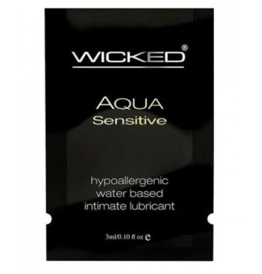 Мягкий лубрикант на водной основе WICKED AQUA Sensitive - 3 мл.