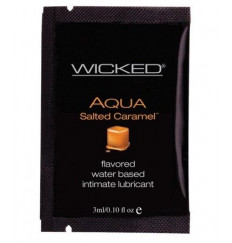 Лубрикант со вкусом соленой карамели WICKED AQUA Salted Caramel - 3 мл. Лубрикант со вкусом соленой карамели WICKED AQUA Salted Caramel - 3 мл.