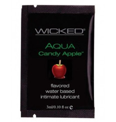 Лубрикант с ароматом сахарного яблока WICKED AQUA Candy Apple - 3 мл.