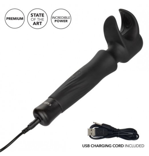 Черный вибромастурбатор Masturwand Vibrating Stroker