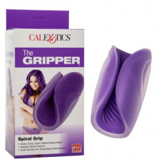 Фиолетовый рельефный мастурбатор Spiral Grip
