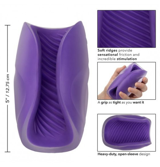 Фиолетовый рельефный мастурбатор Spiral Grip Фиолетовый рельефный мастурбатор Spiral Grip