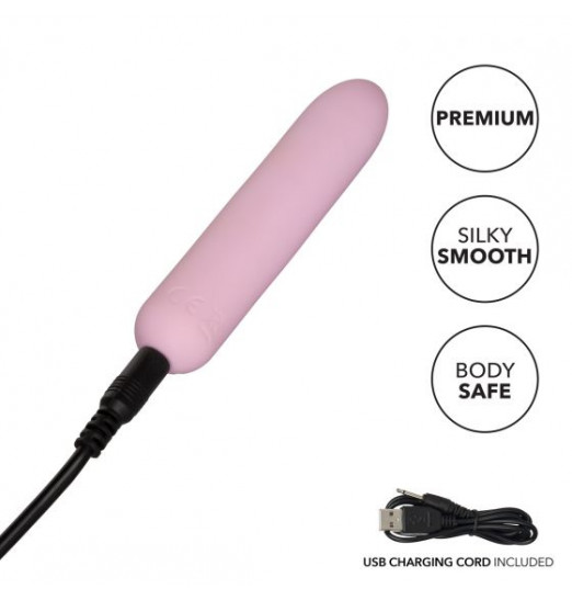 Розовый гибкий мини-вибратор #CharmMe - 9,5 см.