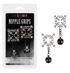 Металлические утяжеленные зажимы для сосков Grips 4-Point Weighted Nipple Press