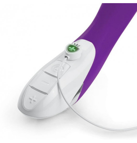 Ежевичный двойной вибратор Mystim Bon Aparte - 25 см.