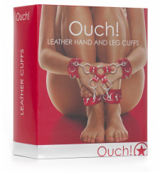 Красный комплект оков Hand And Legcuffs