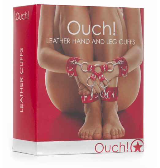 Красный комплект оков Hand And Legcuffs