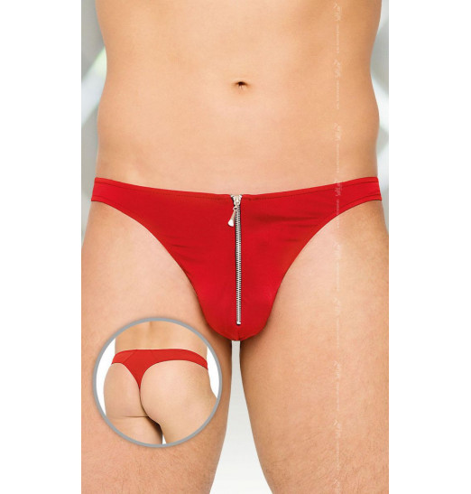 Мужские трусы-стринги на молнии спереди