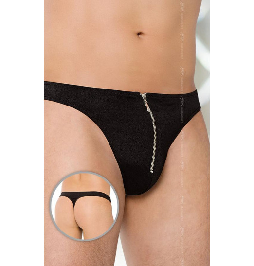 Мужские трусы-стринги на молнии спереди