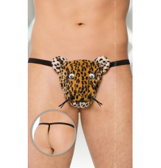 Мужские трусики-стринг с леопардом