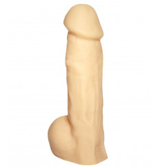 Реалистичный пустотелый фаллос телесного цвета - 17 см.