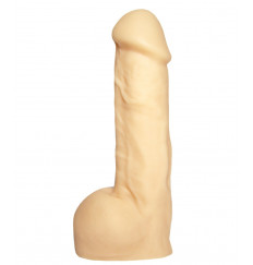 Реалистичный пустотелый фаллос телесного цвета - 17 см.