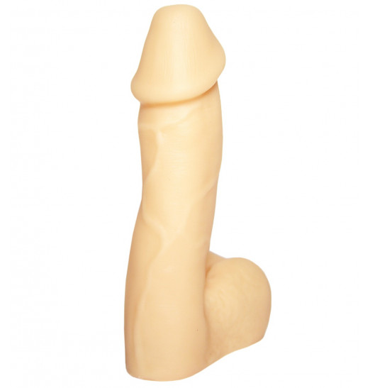 Пустотелый фаллоимитатор с мошонкой - 15,5 см. Пустотелый фаллоимитатор с мошонкой - 15,5 см.