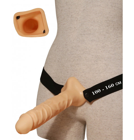 Фаллопротез №9 на резинке размера XXL - 20 см.