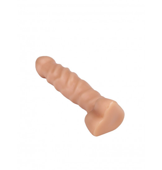 Анальный стимулятор с мошонкой - 14 см.