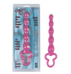 Розовая анальная цепочка Clover Anal Rod - 18 см.