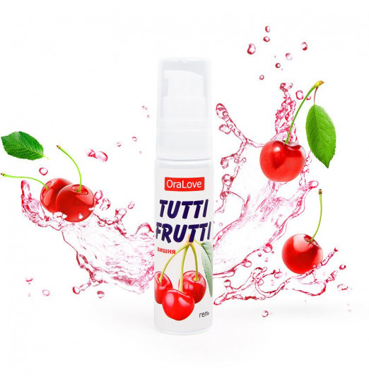 Гель-смазка Tutti-frutti с вишнёвым вкусом - 30 гр. Гель-смазка Tutti-frutti с вишнёвым вкусом - 30 гр.