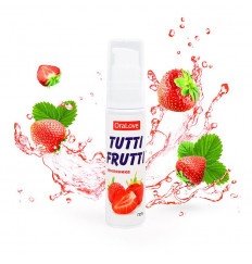 Гель-смазка Tutti-frutti с земляничным вкусом - 30 гр.