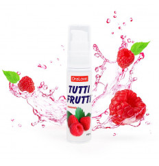 Гель-смазка Tutti-frutti с малиновым вкусом - 30 гр.