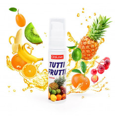 Гель-смазка Tutti-frutti со вкусом тропических фруктов - 30 гр.