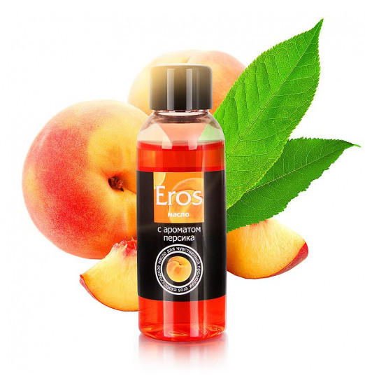 Массажное масло Eros exotic с ароматом персика - 50 мл.
