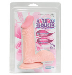 Телесный фаллоимитатор на присоске NATURAL SEDUCER 6 FLESH DONG - 15,2 см.