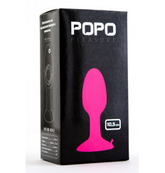 Розовая пробка POPO Pleasure со встроенным вовнутрь стальным шариком - 10,5 см.