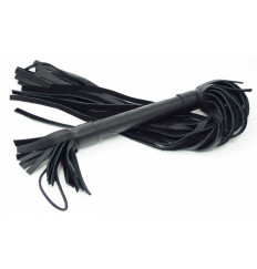 Чёрная плетка из натуральной кожи