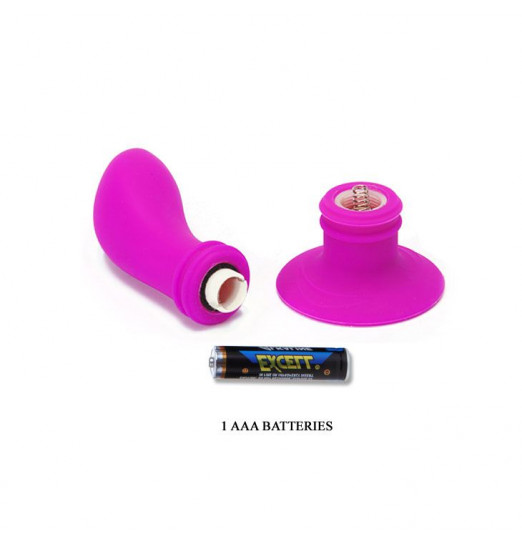 Анальный вибростимулятор Booty Passion на присоске - 12 см.
