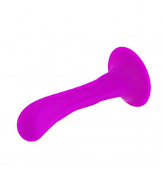 Лиловая анальная пробка Booty Passion с присоской - 13,5 см.