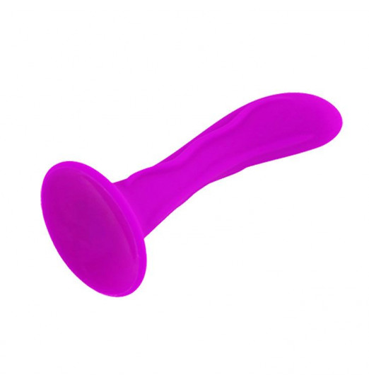 Лиловая анальная пробка Booty Passion с присоской - 13,5 см.