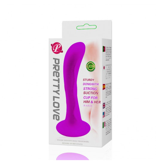 Лиловая анальная пробка Booty Passion с присоской - 13,5 см.