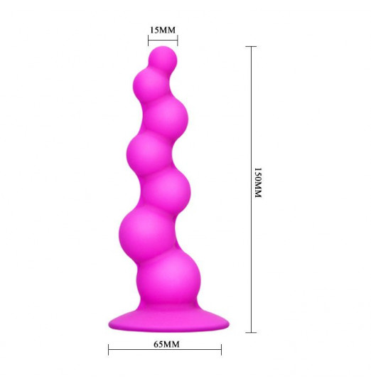 Рельефная лиловая елочка Booty Passion с присоской - 15 см.