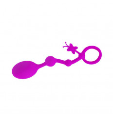 Лиловые анальные бусы Balls - 15 см.